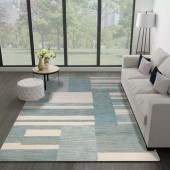 Bashian Greenwich HG388 Mavise Teal Area Rug Room Scene Bashian Greenwich HG388 Mavise Teal Area Rug Room Scene