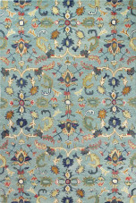 Bashian Valencia AL110 Danbury Teal Area Rug Bashian Valencia AL110 Danbury Teal Area Rug