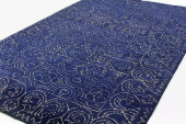 Bashian Venezia CL133 Fenwich Navy Area Rug on Angle Bashian Venezia CL133 Fenwich Navy Area Rug on Angle