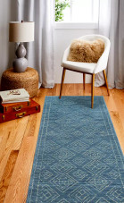 Bashian Venezia CL152 Ester Azure Runner Area Rug Room Scene Bashian Venezia CL152 Ester Azure Runner Area Rug Room Scene
