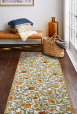 Bashian Veranda VR111 Gaetano Ivory Rust Runner Area Rug Room Scene Bashian Veranda VR111 Gaetano Ivory Rust Runner Area Rug Room Scene