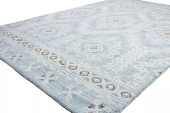Bashian Verona LC163 Niklaus Light Blue Area Rug on Angle Bashian Verona LC163 Niklaus Light Blue Area Rug on Angle