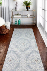 Bashian Verona LC163 Niklaus Light Blue Runner Area Rug Room Scene Bashian Verona LC163 Niklaus Light Blue Runner Area Rug Room Scene