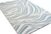 Bashian Verona LC176 Nolita Ivory Teal Area Rug on Angle Bashian Verona LC176 Nolita Ivory Teal Area Rug on Angle