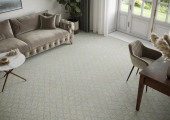 Kaleen Hook & Beam New Jewel NWJ-79 Light Blue Area Rug Room Scene Kaleen Hook & Beam New Jewel NWJ-79 Light Blue Area Rug Room Scene