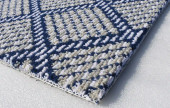 Kaleen Hook & Beam Reflection RFL-22 Navy Area Rug Corner Kaleen Hook & Beam Reflection RFL-22 Navy Area Rug Corner