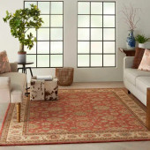 Living Treasures LI05 Rust Area Rug by Nourison Room Scene Living Treasures LI05 Rust Area Rug by Nourison Room Scene