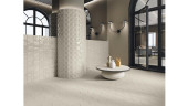 Manacor Grey 5" X 6" Ceramic Hexagon Tile Room Scene Manacor Grey 5" X 6" Ceramic Hexagon Tile Room Scene