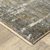 Oriental Weavers Hayden HAY06 Grey Rust Area Rug Corner