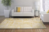 Dynamic Rugs Hudson 1454-700 Gold Area Rug Room Scene Dynamic Rugs Hudson 1454-700 Gold Area Rug Room Scene