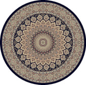 Dynamic Rugs Ancient Garden 57090-3484 Navy Round Area Rug Dynamic Rugs Ancient Garden 57090-3484 Navy Round Area Rug