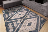 Dynamic Rugs Cruz 7003-501 Blue Ivory Area Rug Room Scene Dynamic Rugs Cruz 7003-501 Blue Ivory Area Rug Room Scene