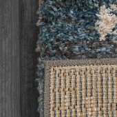Dynamic Rugs Cruz 7003-501 Blue Ivory Area Rug Corner Dynamic Rugs Cruz 7003-501 Blue Ivory Area Rug Corner