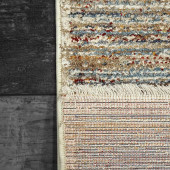 Dynamic Rugs Dakota 6643-150 Cream Blue Area Rug Corner