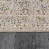 Dynamic Rugs Eclectic 6011-199 Cream Multi Area Rug Corner Dynamic Rugs Eclectic 6011-199 Cream Multi Area Rug Corner
