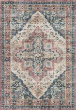 Dynamic Rugs Elise 6306-305 Wine Navy Tan Area Rug