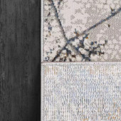 Dynamic Rugs Gold 1352-897 Cream Silver Gold Area Rug Back Corner