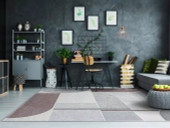 Dynamic Rugs Polaris 46002-6111 Ivory Grey Burgundy Area Rug Room Scene Dynamic Rugs Polaris 46002-6111 Ivory Grey Burgundy Area Rug Room Scene
