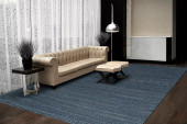 Dynamic Rugs Savoy 3586-500 Navy Area Rug Room Scene