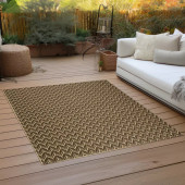 Dalyn Bali BB1 Chocolate Square Area Rug Outdoor Room Scene