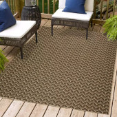 Dalyn Bali BB1 Chocolate Area Rug Outdoor Room Scene
