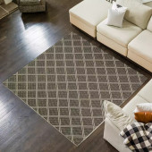 Dalyn Bali BB3 Charcoal Square Area Rug Room Scene