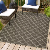 Dalyn Bali BB3 Charcoal Area Rug Outdoor Room Scene