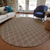 Dalyn Bali BB3 Chocolate Round Area Rug Room Scene