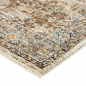 Dalyn Bergama BE9 Mocha Area Rug Corner