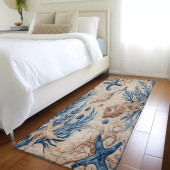 Nubrisa Bayside ABY07 Beige Blue Runner Area Rug Room Scene Nubrisa Bayside ABY07 Beige Blue Runner Area Rug Room Scene