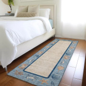 Nubrisa Bayside ABY09 Beige Blue Runner Area Rug Room Scene Nubrisa Bayside ABY09 Beige Blue Runner Area Rug Room Scene