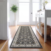 Dalyn Hatay HY1 Black Runner Area Rug Room Scene Dalyn Hatay HY1 Black Runner Area Rug Room Scene