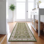 Dalyn Hatay HY1 Olive Runner Area Rug Room Scene
