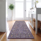 Dalyn Hatay HY5 Eggplant Runner Area Rug Room Scene