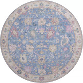Dalyn Hatay HY7 Blue Round Area Rug Dalyn Hatay HY7 Blue Round Area Rug