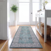 Dalyn Hatay HY8 Teal Runner Area Rug Room Scene Dalyn Hatay HY8 Teal Runner Area Rug Room Scene