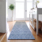 Dalyn Lazio LZ2 Blue Runner Area Rug Room Scene Dalyn Lazio LZ2 Blue Runner Area Rug Room Scene