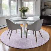 Dalyn Lazio LZ2 Lavender Round Area Rug Room Scene Dalyn Lazio LZ2 Lavender Round Area Rug Room Scene