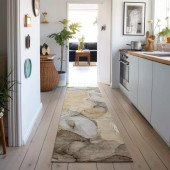 Dalyn Odyssey OY4 Taupe Runner Area Rug Room Scene