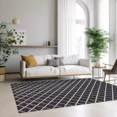 Dalyn York YO1 Black Area Rug Room Scene 2