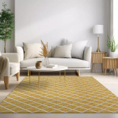 Dalyn York YO1 Gold Area Rug Room Scene Dalyn York YO1 Gold Area Rug Room Scene