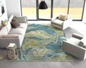 Kas Watercolors 6238 Teal Area Rug Room Scene Kas Watercolors 6238 Teal Area Rug Room Scene