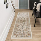 Karastan Divina R1151-131 Exalted Grey Runner Area Rug Room Scene