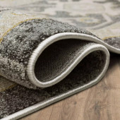 Karastan Windermere R1257-119 Edenhall Gray Area Rug Roll Edge