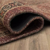 Karastan Zula R1223-272 Athi River Red Area Rug Roll Edge
