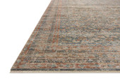 Loloi Heritage HER-12 Blue Rust Area Rug Corner
