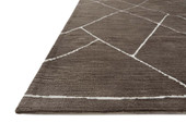 Logan LOG-01 Mocha White Area Rug - Magnolia Home by Joanna Gaines Corner Logan LOG-01 Mocha White Area Rug - Magnolia Home by Joanna Gaines Corner