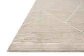 Logan LOG-01 Oatmeal White Area Rug - Magnolia Home by Joanna Gaines Corner Logan LOG-01 Oatmeal White Area Rug - Magnolia Home by Joanna Gaines Corner