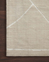 Logan LOG-01 Oatmeal White Area Rug - Magnolia Home by Joanna Gaines Corner 2 Logan LOG-01 Oatmeal White Area Rug - Magnolia Home by Joanna Gaines Corner 2