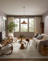 Loloi Manfred MAN-01 Ivory Pebble Area Rug Room Scene Loloi Manfred MAN-01 Ivory Pebble Area Rug Room Scene
